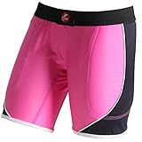 Cramer Damen Crossover Softball Schiebetür Shorts W/Schaumstoff Polsterung, Damen, pink/schwarz, 1X Groß