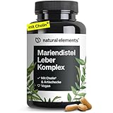 Mariendistel Leber Komplex - 120 Kapseln - mit Mariendistel, Cholin, Artischockenextrakt, Curcuma & Zink - Leberkur Hochdosiert, vegan, laborgeprüft und in Deutschland produziert