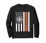 USA-Flagge 4. Juli Navigationsfähigkeiten Orientierungslauf Läufer Langarmshirt
