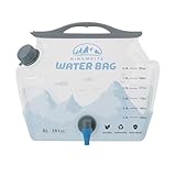 Lanpeeking 8L Wasserbeutel mit Hahn Faltbarer Wasserkanister BPA-frei Großöffnung mit abnehmbarem Dichtungsclip – leicht zu reinigen & mit Eiswürfeln/Früchten zu befüllen, für Camping & Outdoor