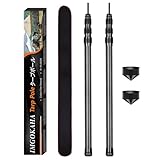 imgokaha Kohlefaser Zeltstange 2er-Set, Teleskopstange für Zelte Tarp, Kohlefaser Zeltstange Verstellbares 56-170cm - Tarpstangen für Tarps und Sonnensegel