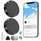 Tracker Android Smart Tag Android Air Android Tag Schlüsselfinder kompatibel mit Google Mein Gerät Finden APP (Android NUR) IP67 Android Tracker Bluetooth KeyFinder für Koffer/Gepäck (2pcs-schwarz)