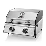 TAINO COMPACT 2.0 S Tischgrill 2 Brenner Gasgrill Edelstahl Kompakt Camping BBQ