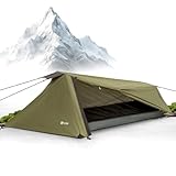 EXPLORER Namib 1 Personen Zelt kleines Packmaß Ultraleicht für Fahrrad oder Motorrad Reise 3000mm Wassersäule mit separatem Innenzelt Wandern Trekking Camping