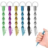 RUNEAY 6 Stück Kubotan Selbstverteidigung Schlüsselanhänger für Frauen,Selbstverteidigung Waffen Legal,für Notsituationen als Notfallhammer Glasbrecher