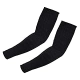 Cocoarm Schnittfeste Ärmel für Arme, Kevlar Sleeve Schnittfeste Ärmel-Level 5, Kevlar Sleeve Anti-Schnitt Arm Sleeve Schnittschutz Sleeve 1 Paar Unterarmschützer für Garten Küche Arbeit 35cm Schwarz