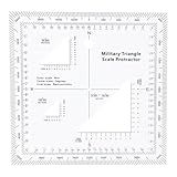 Fangxuee Koordinatenskala, Praktisch, Transparent, Topografischer Kartenmaßstab, Navigation, Militär-Winkelmesser