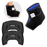 Navaris Knöchel Gel-Kompresse kalt warm - 2x Kühlpads Fuß rechts links - Thermopad Manschette wiederverwendbar - Kühlpad Kühlkissen Kühlpads