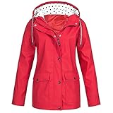 Dünne Regenjacke Damen Wasserdicht Atmungsaktiv Regenmantel Sommerjacke Leicht Übergangsjacke Große Größen Windbreaker Outlet Angebote