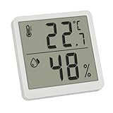 TFA Dostmann Digitales Thermo-Hygrometer Innen, 30.5059.02, Thermometer und Luftfeuchtigkeit, Raumthermometer, für Raumklimakontrolle, Magentisch-zum Stellen, Luftfeuchtigkeitsmessgerät, weiß
