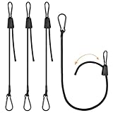 Verstellbar Spanngummi mit Karabiner, Expander mit Haken 4er Set, 100cm Extra Stark Gummispanner Gummibänder für Sonnensegel, Garten, Tarps, Auto, Fahrrad und Outdoor-Aktivitäten