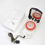 Wanderkompass mit LED-Licht und Spiegel zum Klettern und Erkunden (weiß leuchtend mit Lampe)