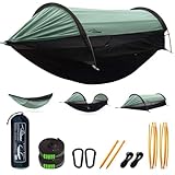 Travel Bird Camping Hängematte Zelt mit Moskitonetz und Sonnenschirm, 290x140CM Großer Raum, Multi-Modus Leichte Hängende Hängematten mit Baum Riemen Swing, Boden Zelt für draußen, Wandern Camping