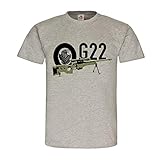G22 Scharfschützengewehr Einheit Abzeichen Bw Sniper Jäger Waffe FschJg Repetiergewehr Einsatz Kompanie T-Shirt #18803, Größe:XXL, Farbe:Grau