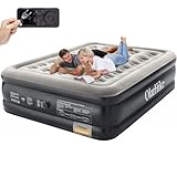 OlarHike Luftmatratze 2 Personen, Luftbett Selbstaufblasend mit Integrierter Pumpe, Selbstaufblasbare Gästebett, Gästematratze, Aufblasbare Matratze für Camping oder Heimgebrauch - 203 x 152 x 46 cm