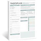BIROYAL A4 Tagesplaner Block ohne festes Datum, 50 Seiten | Zeitmanagement und Gesundheitstracking für den Alltag | To Do Liste Block | Home Office Gadget, Büro Organisation, ADHS Planer Erwachsene