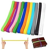 12 Stück Gummibänder Breit, 14x1cm Gummiringe Dicke, Silikon Gummiringe Breit, Haushaltsgummis Breit, Mülleimer Gummiband, Bunte, Wiederverwendbar, für Büro, Zuhause, Schulbedarf