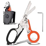 Trauma Schere Multitool Rettungsschere mit 6 Praktischen Funktionen Faltbare Scherenzange aus Edelstahl-Ideal für Professionellen Einsatz Im Rettungsdienst Oder Alltägliche Aufgaben