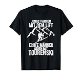 Tourenski Wintersport Berg Skifahrer Geschenk Skitourist T-Shirt