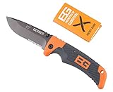 Gerber Bear Grylls Outdoor/Survival-Messer mit Teilwellenschliff, Klappbar, Survival Series Scout Knife, Klingenlänge: 8 cm, Rostfreier Stahl, 31-000754