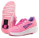 WOHS Turnschuhe mit automatisch einziehbaren Rollen. Rosa/violett. Größe 36
