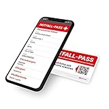 QRSticker - Digitaler Notfallpass für wichtige Gesundheitsdaten im Notfall. Blutgruppe, Medikamente & mehr auf einen Blick. App-gesteuert, Datenlöschung per App. Für Erwachsene & Jugendliche.