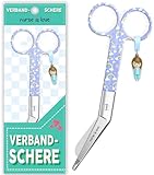 Nurse is Love Verbandsschere Pflege, Verbandschere Krankenschwester Schere aus Edelstahl scharf, abgerundete Spitze | für rettungsschere | Trauma schere mit bunt Designs | krankenschwester