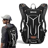 SPGOOD Fahrradrucksack 20L/25L/30L (9 Farben)-Wasserdichter Ultraleicht-für Damen & Herren Multifunktionaler-mit Regenschutzkappe/Helmabdeckung Rucksäcke MTB Mountainbike (Grau Schwarz, 20L)