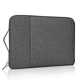 Enloffi Laptoptasche 14 Zoll Laptophülle Stoßfeste Wasserdicht Hülle Tasche mit Griff Laptop Tasche Kompatibel mit MacBook Pro HP Dell Lenovo Asus Schutzabdeckung mit Zubehörtasche, Dunkelgrau