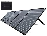 revolt Faltbares Solarpaneel: Mobiles faltbares Solarpanel, 5 monokristalline Solarzellen, 200 Watt (Solarmodul, Camping, faltbar, Solarzellen klappbar, wasserdichte Taschen)