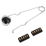 TOWEBOORY Feuerstahl Outdoor, Feuerstein Flint Striker Feueranzünder Fire Starter mit 10 Feuerstein Feuereisen für Survival Bushcraft Vernickelter Rundkopfstahl für Camping Sport Feuerzeug