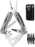 Multitool Zange Geschenke für Männer Frauen, BIBURY Titan Mehrzweck-Taschenmesser-Zangen-Kit, Edelstahl Multizange Tool mit Schraubendreher, für Outdoor, Camping, Jagd, Angeln & Wandern