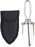 Semptec Urban Survival Technology Schaufel: Klappbare Mini-Handschaufel, ultrakompakt, Edelstahl, mit Gürteltasche (Mini Schaufel, Camping, Klappspaten)