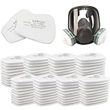 80 Stück 7502 Filter für Atemschutzmaske Set, 3 M Baumwollfilter Filters, 5N11CN Filterwatte für Staubmaske, Lackiermaske Partikelfilter Set Staubfilter Filter für 6200, 6502, 6800