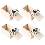 4 Stück Spider Prank Box, Spiderbox Prank, Box Mit Spinne Prank Witz, Halloween-Partys, Witze Und Lustige Überraschungen Für Familienversammlungen,Geeignet Für Gruppenveranstaltungen Und Partys