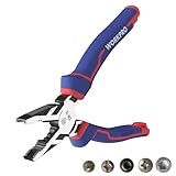 WORKPRO Kombizange 200mm Multifunktionale Universalzange mit vertikalen Rillen zum schnellen Lösen beschädigter Schrauben Cr-V Schraubenausdreher Zange mit Kabelschneider für Haushalt, Werkstatt