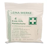 Leina REF43011 4 Erste-Hilfe-Handschuhe, weiß