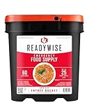ReadyWise, 60 Portionen, Notration, Mittag- und Abendessen, Grab & Go Eimer, 13 Rezepte, Gefriergetrocknet, Langlebige Lebensmittelversorgung, Bis Zu 25 Jahre Haltbarkeit, Notfallnahrung