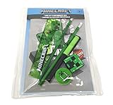 Theonoi Schreibwarenset (7-teilig), Minecraft Schulschreibset für jeden Gamer -Fan! Geschenk für Schulanfang zum befüllen der Schultüte Mitgibsel, Stifte Notizblock Bleistifte Lineal Anspitzer Lineal