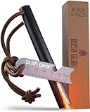 Bush Gear Feuerstahl Outdoor XXL - Extremer Funkenflug - Magnesium Feuerstarter - Bis zu 20.000x zünden, Feuerstein für Survival, Zuhause, Camping und Bushcraft Abenteuer Version: BlackSteels