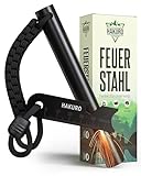 HAKURO Feuerstahl XXL – Bis zu 20.000 Zündungen – Feuerstarter für extrem Starke u. heiße Funken − 13cm Länge- Ø1,3cm − Feuerstein für Survival, Bushcraft & Outdoor