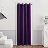 PONY DANCE Thermovorhang Hitzeschutz Abdunkelnd Blickdichte Gardinen mit Ösen Wohnzimmer 1 Stück H 210 x B 132 cm Verdunkelungsvorhang Kinderzimmer, Violett
