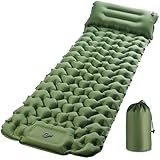 KUOGAS Isomatte Selbstaufblasend, Erweiterte und Verdickte Camping Matratze, Luftpedal-Luftpumpe Luftmatratze, Ultraleichte Tragbare Isomatte Ultraleicht, Geeignet für Camping, Strand, Wandern