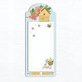 60 Seiten Notizblock mit magnetischer Rückplatte, 11 x 26 cm, mit Bleistift, keine Erinnerungen zu Hause und im Büro.