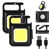 Aicharynic Mini LED Arbeitsleuchte, 2 Stück Inspektionsleuchten Wiederaufladbare Arbeitslampe Tragbare Taschenlampe Wasserdicht Mechaniker Licht für Camping Reparatur Notfall