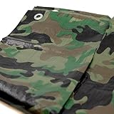 Camouflage 4x5m Abdeckplane Wasserdicht + 1x Bildmagnet! Gewebeplane mit Ösen Gartenplane Tarnplane Plane für Outdoor & Garten Holz Gartenmöbel Camping & Survival Ausrüstung Bauplane Zeltplane Armee