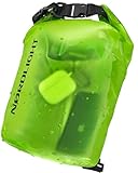Nordlight Dry Bag 5L Wasserdichter Beutel - (Grün) Wasserdichter Packsack Mit Roll Top Verschluss Und Schultergurt | Schwimmen, Baden, Strand, Kanu, Stand Up Paddling, Tauchen