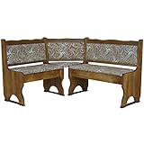 k koma Polster Eckbank Kiefer Holz, Eiche Farbe mit Polsterung MASSIVHOLZ - NEU Blume HELL (200 x 200)