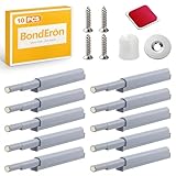BondEron 10 Stück Magnetische Push to Open, Drucktüröffner für Schrank Schublade Tür, Tip-On Entriegelungsriegel, Schranktüröffner