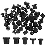 50 Stück Abdeckkappen für Bohrlöcher, 5 Größen Silikon-Lochstopfen Rund Silikonstopfen für 4-9.3mm Innendurchmesser, Gummi Loch Stopfen Küchen Gummischotts Gummistopfen Möbelzubehör